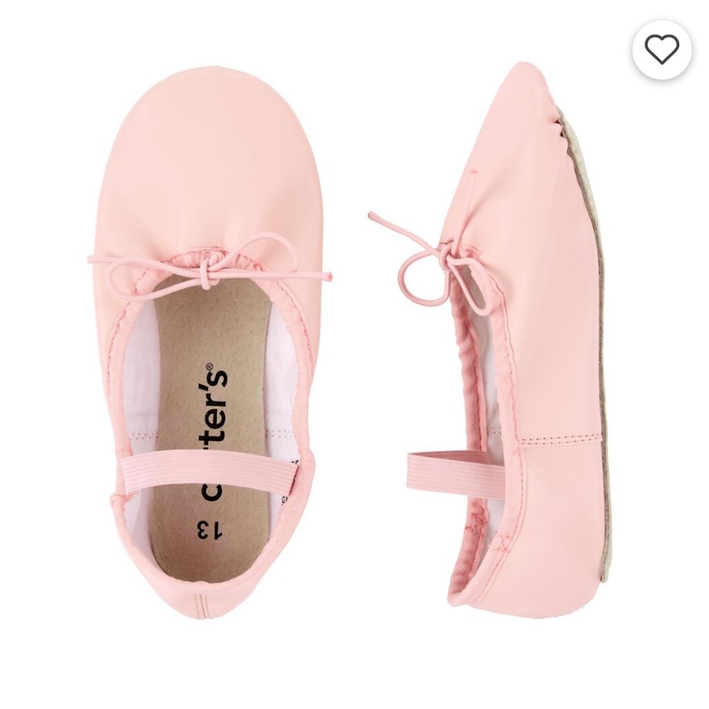 Carter’s Pink Ballet Slippers in Little Girl Size 2